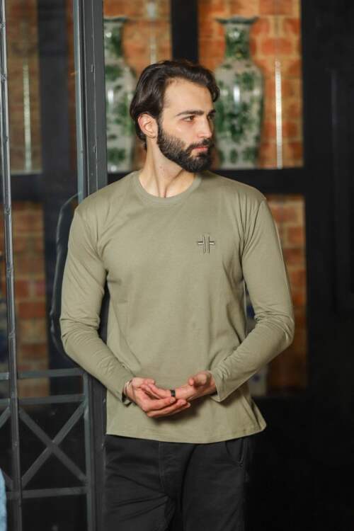 Mode Long-Sleeve Shirt Grey