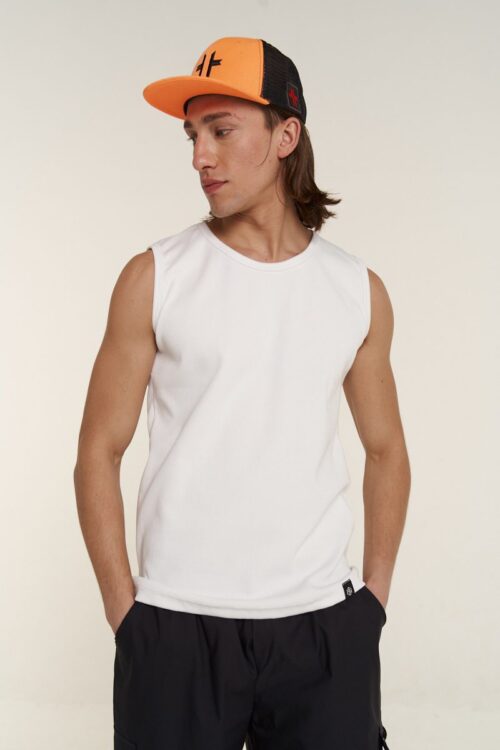 Sleeveless T-shirt A407 White